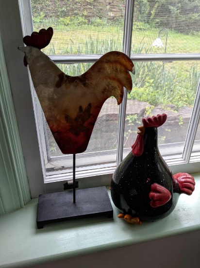 2 Decorative Chickens