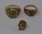 Gold Rings and pin