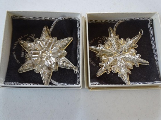 2 Sterling Christmas ornaments