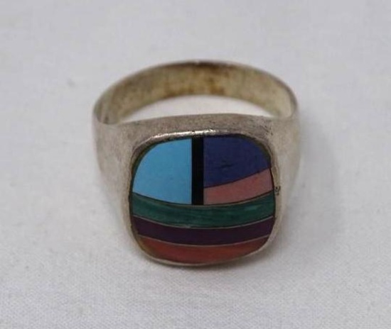 Sterling inlaid ring