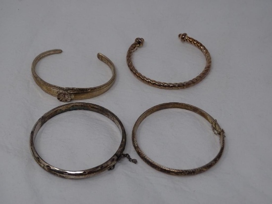 4 Sterling bracelets