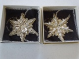 2 Sterling Christmas ornaments