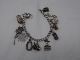 Sterling charm bracelet