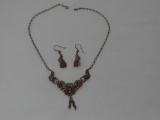 Southwest style necklace and matching earrings