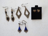 4 pair sterling earrings