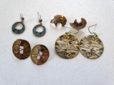 4 pair Southwest style earrings