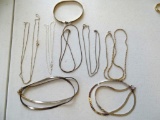 7 Sterling necklaces & 1 bracelet