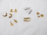 6 Pair Gold earrings