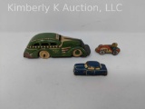3 tin toy cars