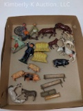 20+ Cast metal animal and people figures