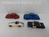 4 Cast metal toy cars