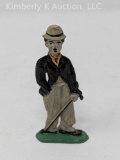 Cast metal Charlie Chaplin figure