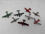 8 toy airplanes