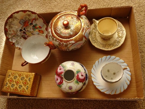 China tea pot, cups, saucers and more (PICK UP ONLY)