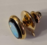 Gold and opal tie tack