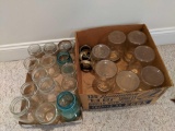 Canning jars including two blue jars (Pick-up only)
