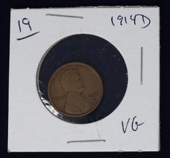 Lincoln Cent 1914D VG+