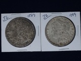 Morgan Dollars (2) 1889 AU