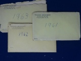 1961, 62, 63 Proof Sets, damaged envelopes