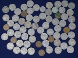 7 Indian Cents; 8 V Nickels cull-G; 15 Buffalo Nickels w/ dates; 35 Buffalo Nickels, no dates; 3