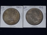 Peace Dollars 1922 & 1923 AU