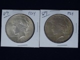 Peace Dollars (2) 1924 AU & UNC