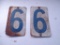 2 Motocycle Racing Number Plates