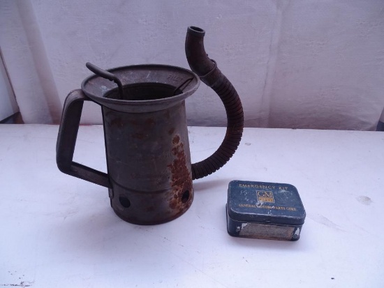 Emergency Kit Tin & Oil Pourer