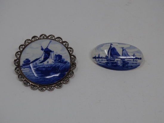 Two Delft Brooches