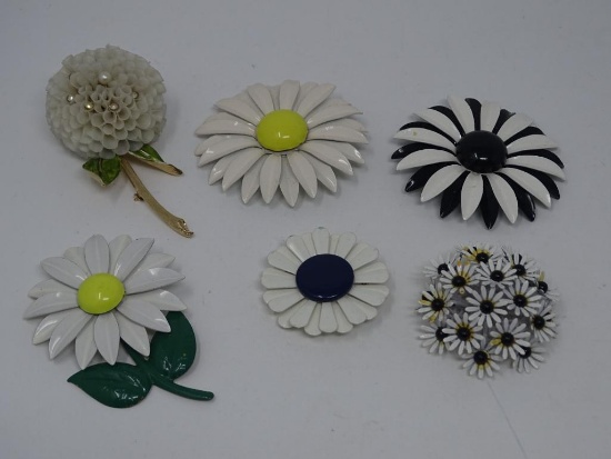 Bold Floral Costume Pins