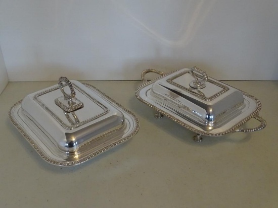 Two Silver Plated Covered Vegetables.