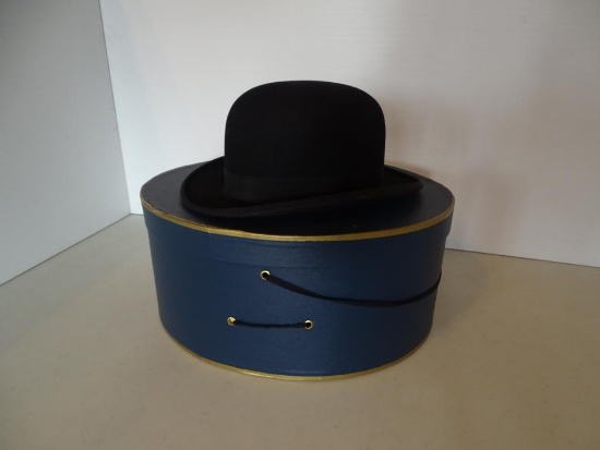 Man's Derby Hat and Hat Box