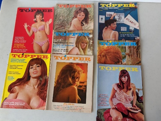 8 TOPPER issues, 1960's (Erotica)