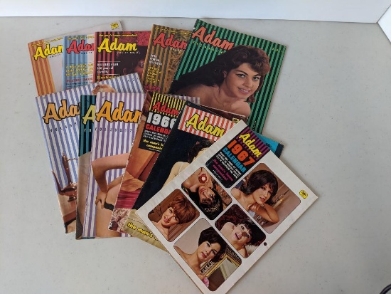 3 Adam Calendars & 8 Adam issues, 1950's & 60's (Erotica)