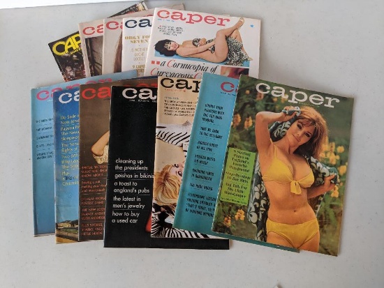 12 Caper issues, 1960's & 70's (Erotica)