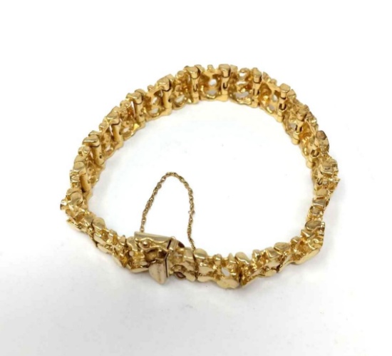 Gold Nugget Style Bracelet