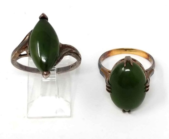 Two Green Jade Rings
