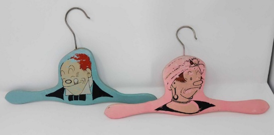Jiggs & Maggie Hangers. Characters from comic strips- King Features Syndicate.