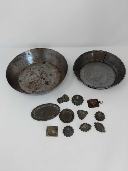 Steel Mush Pans, Mini Tin Molds