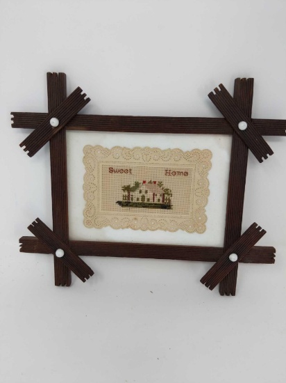 Cross-Stitch on Paper, "Home Sweet Home" Motto