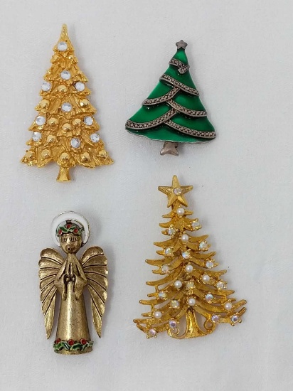 4 Christmas Brooches