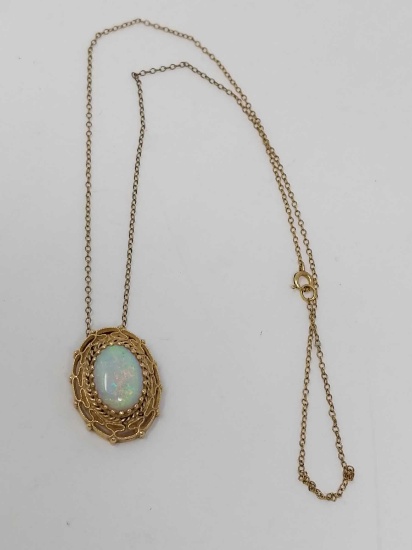 Gold and Opal Pendant