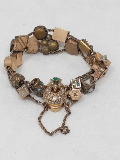 Victorian Bracelet Constructed from Slides