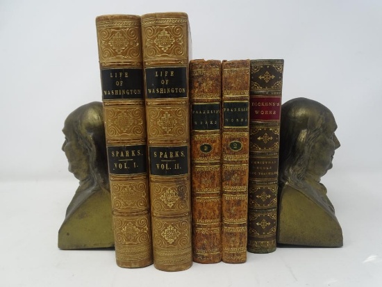 Benjamin Franklin Bookends and Books