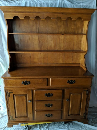 Cherry Two-Part Hutch by Temple Stewart