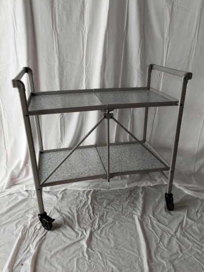 Metal Fold-Up Rolling Cart