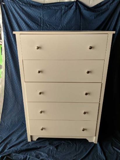 White 5-Drawer Dresser