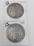 Morgan dollars: 1879 VG, 1879S VG