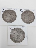 Morgan dollars: 1879, (2) 1880 VG