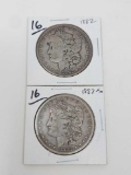 Morgan dollars: 1882, 1882S VG-F